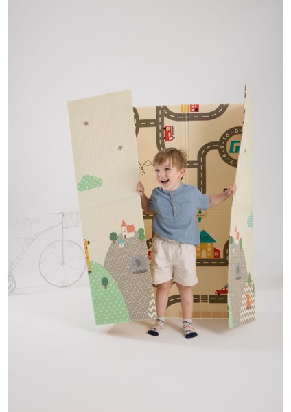 Monimubaby Katlanabilir Çift Taraflı Oyun Matı-Oyun Halısı 200X130X1CM (Taşıma Çantalı) fırsatları