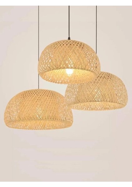 Alice 40 cm Sarkıt Bambu,iskandinav,bohem,modern Aydınlatma