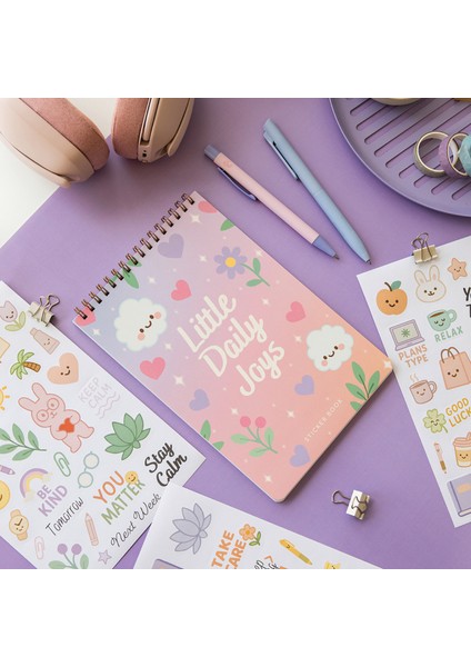 A5 Sticker Book 466 Adet 18 Yaprak Renkli Etiket Defteri