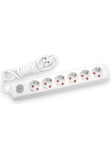Multi-Let Anahtarlı Topraklı 6'lı 5 M Grup Priz 90117605