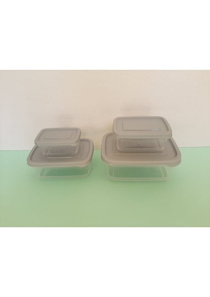 4 Adet Dikdörtgen Saklama Kabı Dörtlü Plastik Saklama Kabı Hobby Life Festiva fiyatları