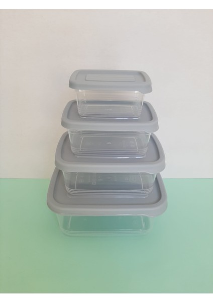 4 Adet Dikdörtgen Saklama Kabı Dörtlü Plastik Saklama Kabı Hobby Life Festiva modelleri