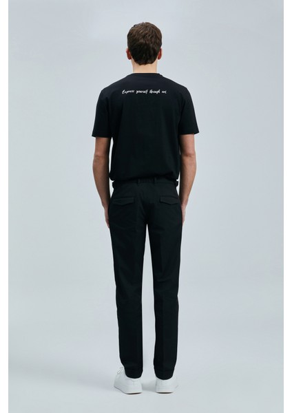Funky Modern Grafik T- Shirt Siyah