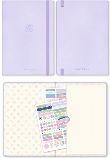 A5 Bullet Journal Noktalı Defter 140 Gr. 80 Yaprak Lavender Mist