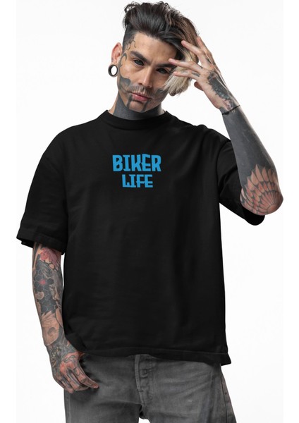 Unisex Kırmızı Mavi Ducatti Biker Life Sırt Baskılı Tişört, Oversize Motorsiklet Temalı T-Shirt fiyatları