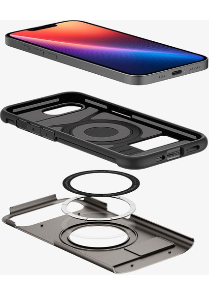 iPhone 16e Kılıf Slim Armor MagFit MagSafe özellikli Gunmetal - ACS09130 indirimleri