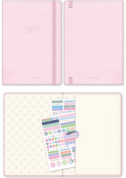 A5 Bullet Journal Noktalı Defter 140 Gr. 80 Yaprak Cotton Candy