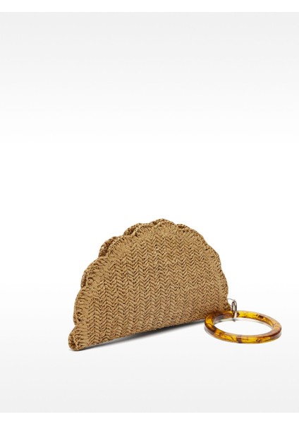 Oval Hasır Efektli El Çantası fırsatları