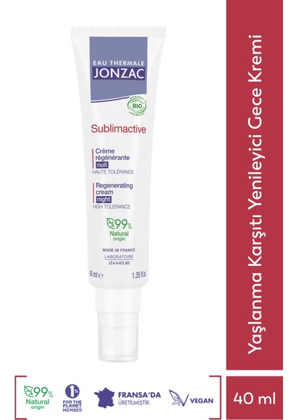 Eau Thermale Jonzac Sublimactive Yenileyici Gece Kremi 40 ml