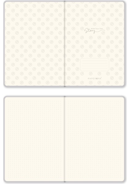 A5 Bullet Journal Noktalı Defter 140 Gr. 80 Yaprak Silver Glow
