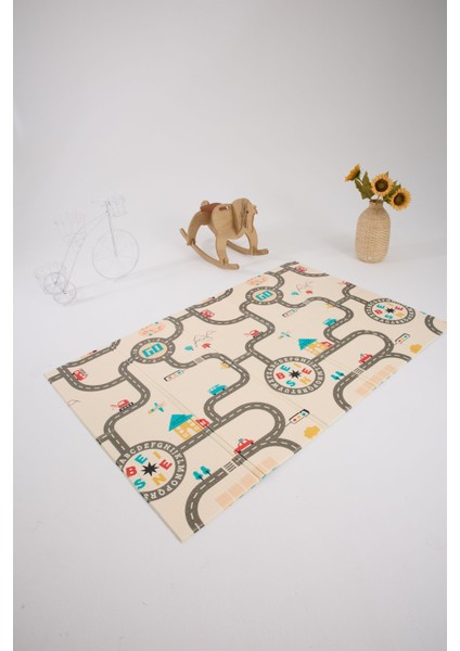 Monimubaby Katlanabilir Çift Taraflı Oyun Matı-Oyun Halısı 200X130X1CM (Taşıma Çantalı) modelleri