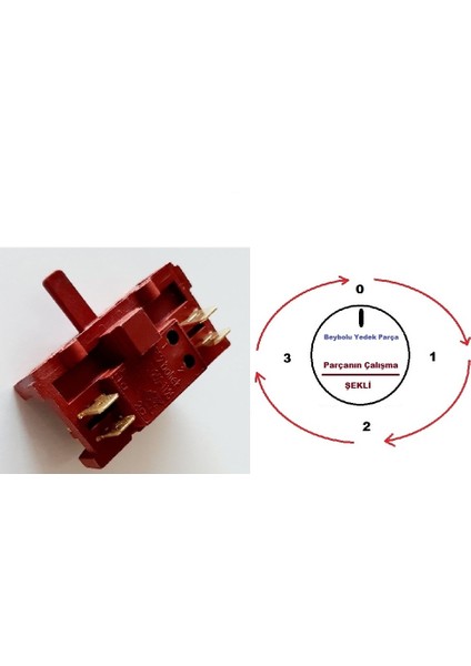 Kumtel Soba Anahtarı , Elektrikli Soba Kademe Anahtarı Şartel , fiyatları