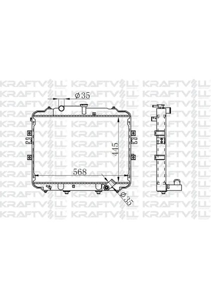 Motor Su Radyatoru H100 Kamyonet 2004 (445X580X26)