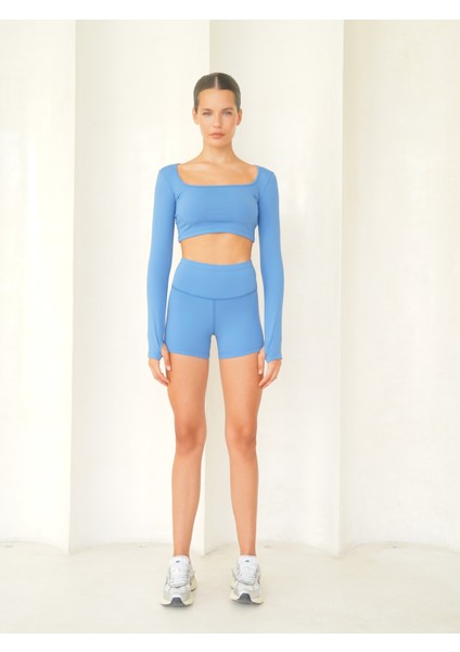Samadhi Uzun Kollu Spor Mavi Crop fiyatları