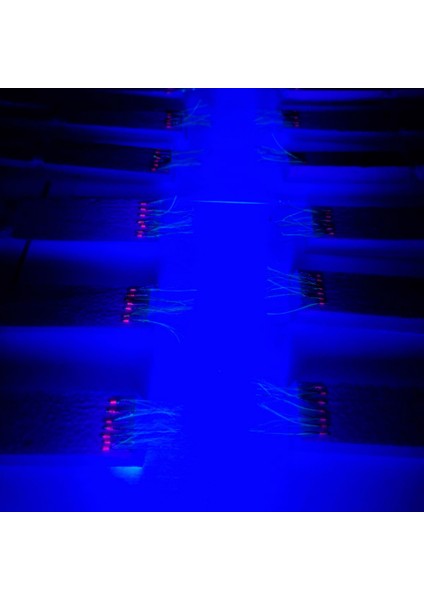 Çapari, İstavrit Çaparisi, 20x12 Beden, Ultraviyole Uv Neon Koyu Yeşil Sim, 11 No Beyaz 7 İğneli, 3lü Paket
