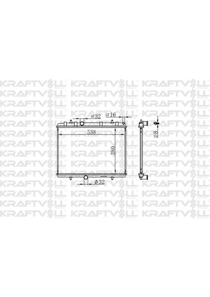 MOTOR SU RADYATORU P307 YM P3008 RCZ PARTNER TEPE BERLINGO 3 P308 P500 (380*538*16) BRAZING (MT)