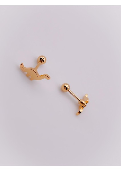 Cerrrahi Çelik Piercing ( Pirsing ) Dinozor Figürlü Tragus Helix Piercing (1ADET) modelleri