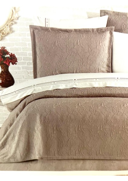 Modern Yatak Örtüsü Seti 9 Parça Vizon fiyatları