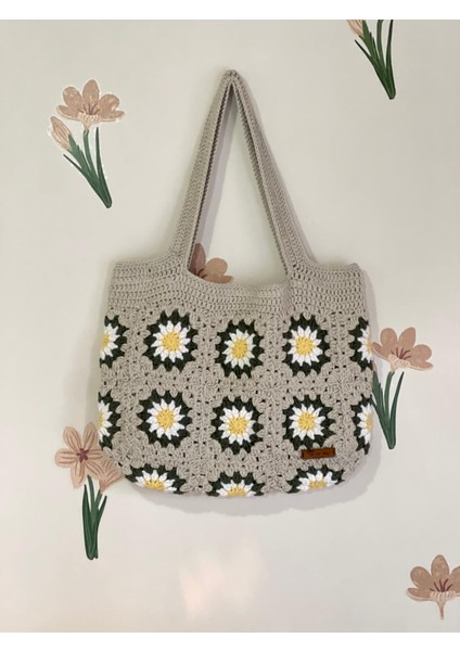 Papatya Motif Çanta