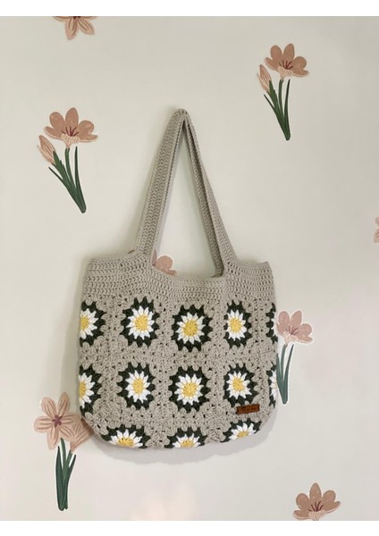 Papatya Motif Çanta