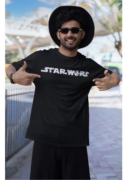 Unisex Cute Yoda Sırt Baskılı Tişört, Oversize Star Wars Yazılı T-Shirt fiyatları