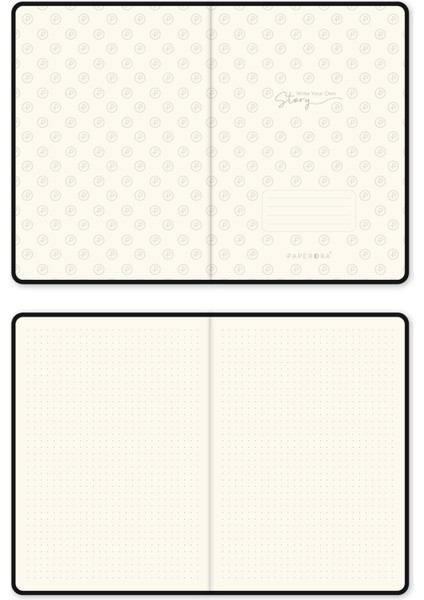A5 Bullet Journal Noktalı Defter 140 Gr. 80 Yaprak Deep Charcoal