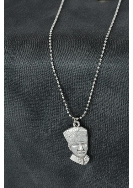 Atatürk Figürlü Metal Erkek Kolye