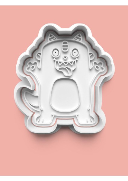 Sevimli Canavar Figürü Kurabiye Kalıbı ve Şeker Hamuru Kalıbı