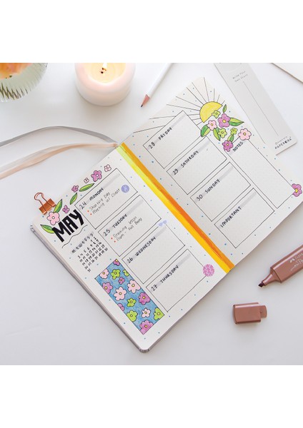 A5 Bullet Journal Noktalı Defter 140 Gr. 80 Yaprak Velvet Berry modelleri