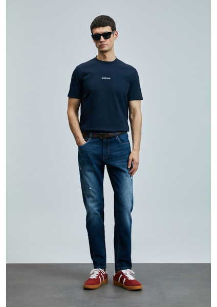 Lorenzo Smart Jean Erkek Pantolon Slim Fit Mavi