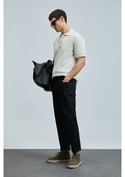 Jashua Smart Jean Erkek Pantolon Regular Fit Siyah fırsatları