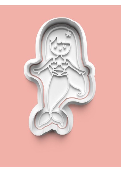 Deniz Kızı Kurabiye Kalıbı ve Şeker Hamuru Kalıbı