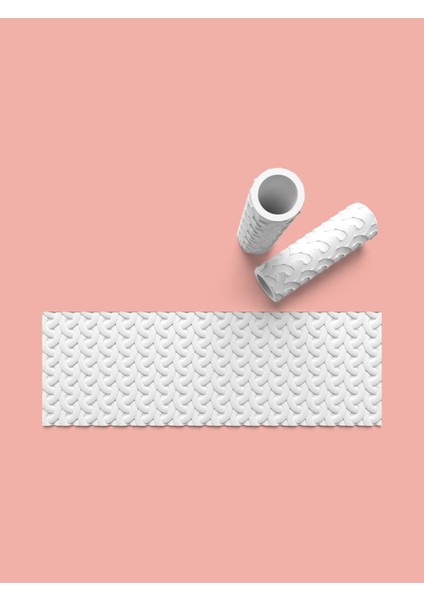 Hamur Seramik Polimer Kil Desen Verici Rulo Silindir 10 cm Uzunluk 0835-4