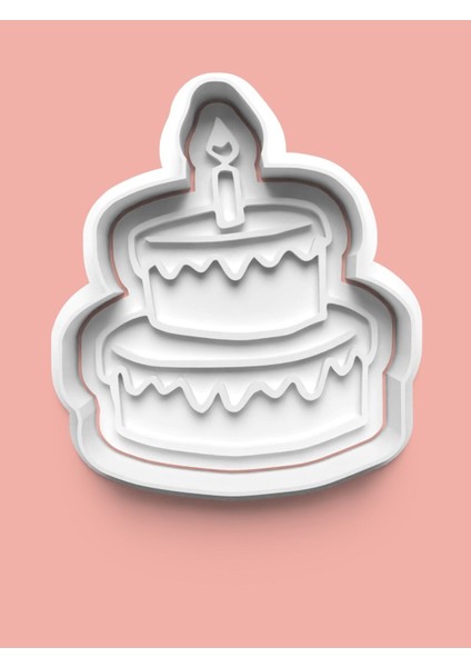 Doğum Günü Pastası Kurabiye Kalıbı ve Şeker Hamuru Kalıbı