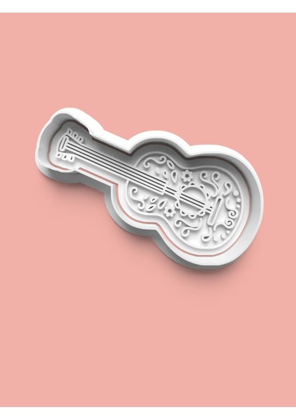 Gitar Figürü Kurabiye Kalıbı ve Şeker Hamuru Kalıbı
