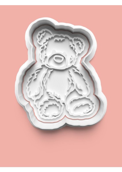 Sevimli Ayıcık Kurabiye Kalıbı ve Şeker Hamuru Kalıbı 3'lü Set modelleri