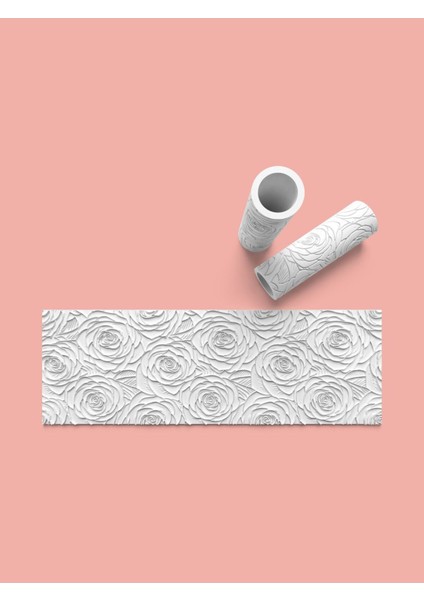 Hamur Seramik Polimer Kil Desen Verici Rulo Silindir 10 cm Uzunluk 0642-4