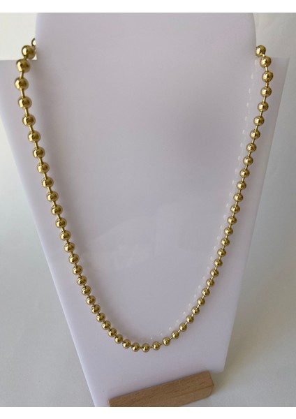 Xuping Boncuklu Topçuk Gold Kolye 50 cm