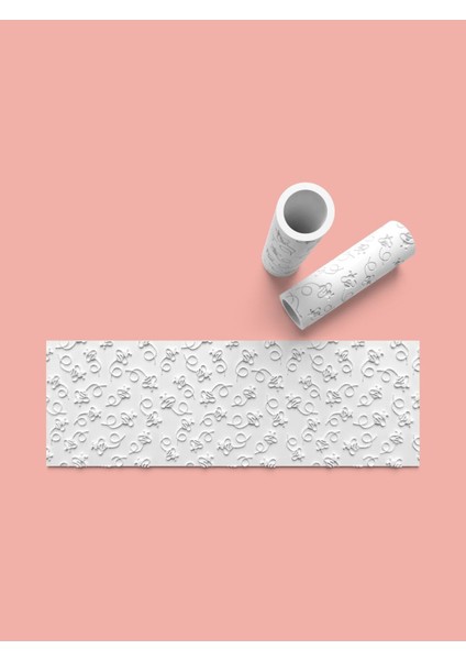 Hamur Seramik Polimer Kil Desen Verici Rulo Silindir 10 cm Uzunluk 0882-4