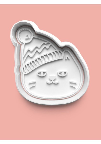 Şapkalı Kedi Kurabiye Kalıbı ve Şeker Hamuru Kalıbı