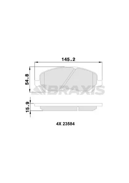 On Fren Balatası Mıtsubıshı Lancer 03-11 Asx 11-13 Galant 96- Outlander 03- 4008 12- C4 12- Comp