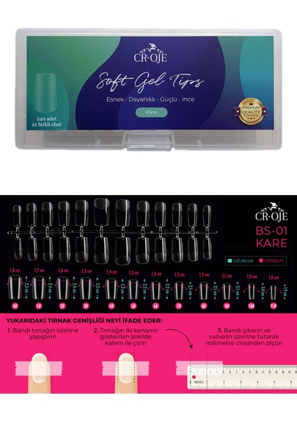 Soft Gel Tips - Kare