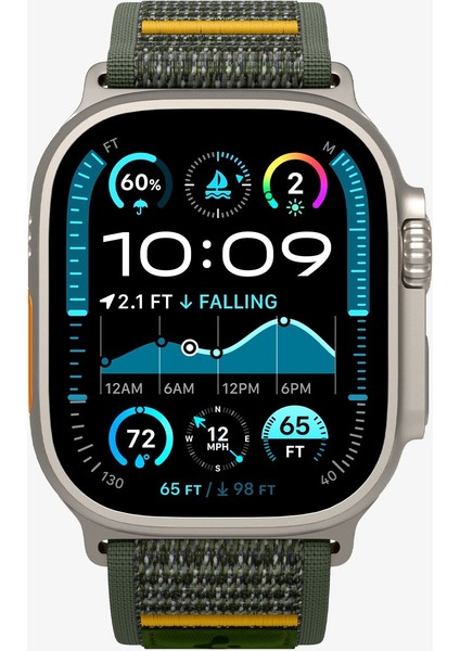 Apple Watch 49mm Ultra Seri 3/2/1 - 46mm Seri 11/10 - 45mm Seri 9/8/7 - 44mm Seri SE3/SE2/SE/6/5/4 ile Uyumlu Kordon Kayış Band Athlex Air Active Green - AMP09035