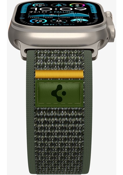 Apple Watch 49mm Ultra Seri 3/2/1 - 46mm Seri 11/10 - 45mm Seri 9/8/7 - 44mm Seri SE3/SE2/SE/6/5/4 ile Uyumlu Kordon Kayış Band Athlex Air Active Green - AMP09035 modelleri