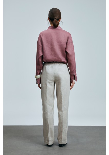 Navasa Kadın Keten Pantolon Siyah indirimleri