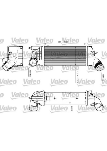 Turbo Intercooler Radyatoru P407 1,6hdı 2,0hdı 16V 04, C5 Iı 1,6hdı 2,0hdı 16V (04 07) Olcu: (133,4