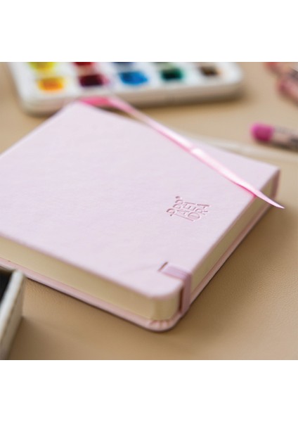 12x12 Cm Sert Kapak 80 Yaprak 140 Gr. Eskiz Defteri - Sketch Book - Pembe modelleri