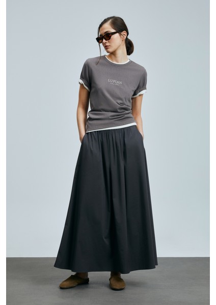 Amy Kadın Pamuklu T- Shırt Lacivert indirimleri