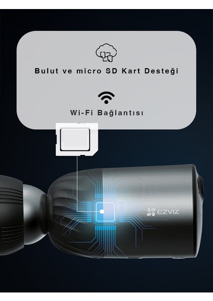 Ezvız BC1C 4 Mp Wi-Fi Bataryalı Güvenlik Kamerası – H.265, Gece Görüşü, Hareket Sensörlü