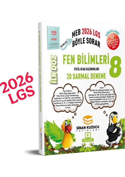 8. Sınıf | Ilk Doz Sarmal Branş Denemeleri Fen Bilimleri ( 2026 Lgs ) - Sinan Kuzucu